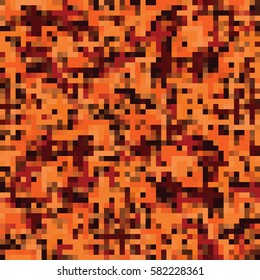 Kaleidoscopic orange abstract mosaic pattern for decoration and background