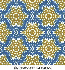 Kaleidoscopic ornament. Seamless vector pattern.