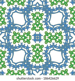 Kaleidoscopic ornament. Seamless vector pattern.