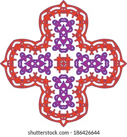 Kaleidoscopic ornament. Seamless vector pattern.