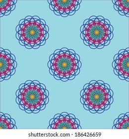 Kaleidoscopic ornament. Seamless vector pattern.