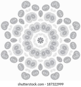 Kaleidoscopic ornament. Vector pattern.