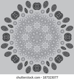 Kaleidoscopic ornament. Vector pattern.