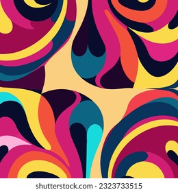 kaleidoscopic pattern art vivid geometric imagination chaos, vector
