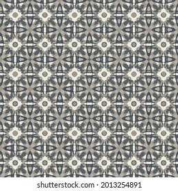Kaleidoscopic pattern for textile, surface, fashion, interior design.  Abstract geometrical textile design pattern. Grey grunge texture background.
