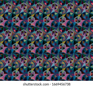 Kaleidoscopic video background. Colorful symmetric patterns.