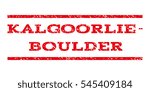 Kalgoorlie-Boulder watermark stamp. Text caption between horizontal parallel lines with grunge design style. Rubber seal stamp with dust texture.