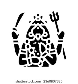 kali god indian glyph icon vector. kali god indian sign. isolated symbol illustration