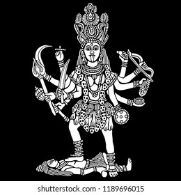 Kali Hindu Goddess Vector