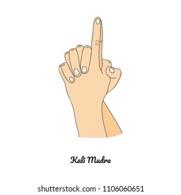 Kali Mudra. Vector.