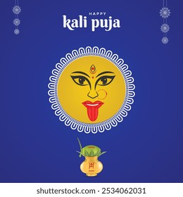 Kali Puja, Deusa Kali Maa, Kali Puja Poster, Kali Face, Diwali, Banner, Poster,