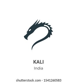 Kali vector icon on white background. Flat vector kali icon symbol sign from modern india collection for mobile concept and web apps design.