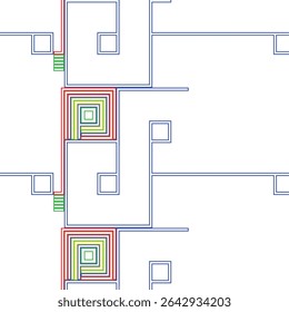 um caliedoscópio com padrão de quadrados