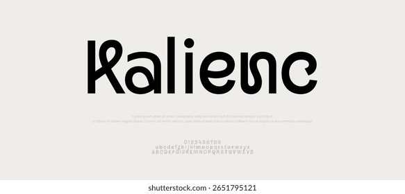 Kalienc Modern criativo alfabeto letras fonte logotipo. Tipografia de luxo letras mínimas decorativo casamento vintage retro logos. ilustração vetorial