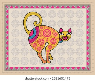 Kalighat Art Decor: Bring the Energy of the Cat into Your Home. Kalighat art, Bengal folk art, Indian folk art, Kalighat cat.