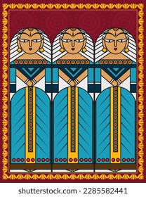 Kalighat painting art showing Beautiful Indian lady portrait. Indian Paintings, Wall Paintings, Modern Art Paintings.
