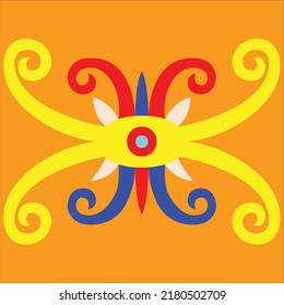 Kalimantan Dayak Tribal Carving Vector
