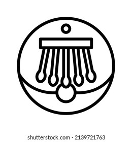 Kalimba Icon. Line Art Style Design Isolated On White Background