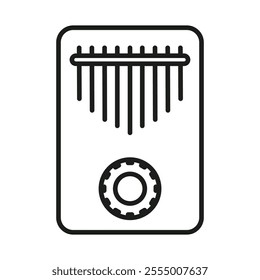 Kalimba Icon Simple thin line flat symbol