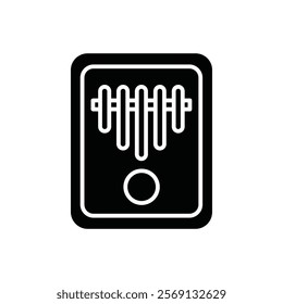 Kalimba Icon Vector flat thin line illustration