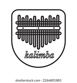 kalimba icon vector illustration logo deisgn