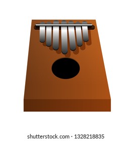 Kalimba isolated vector illustration