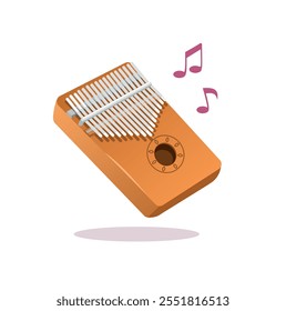 Kalimba ou Mbira Music Instrument Illustration Vetor