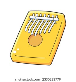 Kalimba musical instrument isolated vector illustration