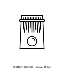 Kalimba vector icon illustration set