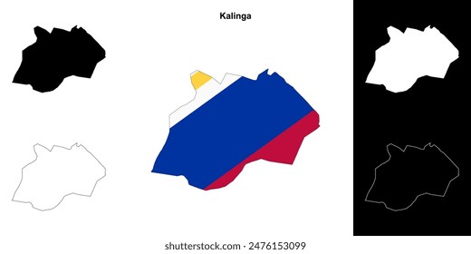 Kalinga province outline map set