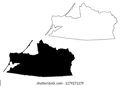 Kaliningrad Oblast (Russia, Subjects of the Russian Federation, Oblasts of Russia) map vector illustration, scribble sketch Kaliningrad Region map