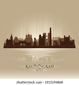 Kaliningrad Russia city skyline vector silhouette illustration