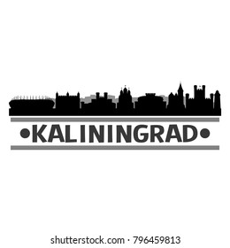 Kaliningrad Russia Skyline Silhouette Stamp City Design Vector Art Template