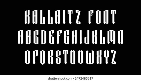 Kallaitz blackletter display font. Heavy stroke, vintage character with a awesome alternates. To give you an extra creative work.