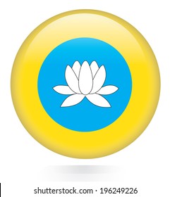 Kalmykia flag button