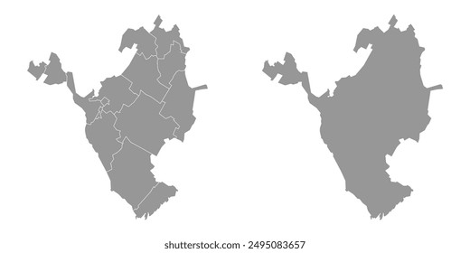 Kalmykia map, administrative division of Russia. Vector illustration.