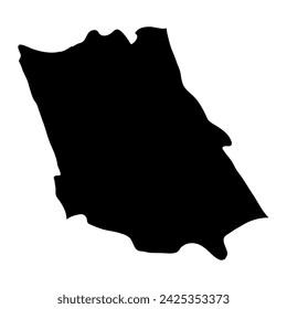 Mapa del distrito de Kalutara, división administrativa de Sri Lanka. Ilustración vectorial.