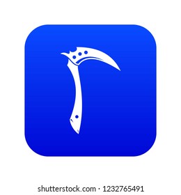 Kama weapon icon digital blue for any design isolated on white vector illustration