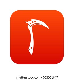 Kama weapon icon digital red for any design isolated on white vector illustration