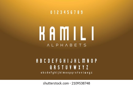 KAMALI, an elegant tall font. modern typeface vector design