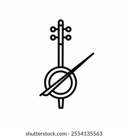 kamancha music instrument icon sign vector