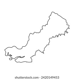 Kambia District map, administrative division of Sierra Leone. Vector illustration.