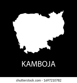 Kamboja map designs vector illustration