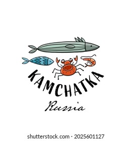 Kamchatka, Russian Far East. Sketch for your design