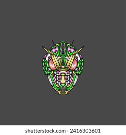 Kamen rider goblin head design art color