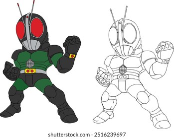 KAMEN RIDER VECTOR DE JINETE ENMASCARADO 