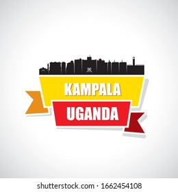 Kampala Skyline - Uganda - Vector Illustration