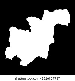 Carte de la province de Kampong Cham, division administrative du Cambodge. Illustration vectorielle.