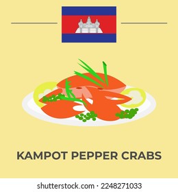 Kampot Pepper Crabs vector eps 10. easy to edit
