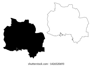 Kampot Province (Kingdom of Cambodia, Kampuchea, Provinces of Cambodia) map vector illustration, scribble sketch Kampot map